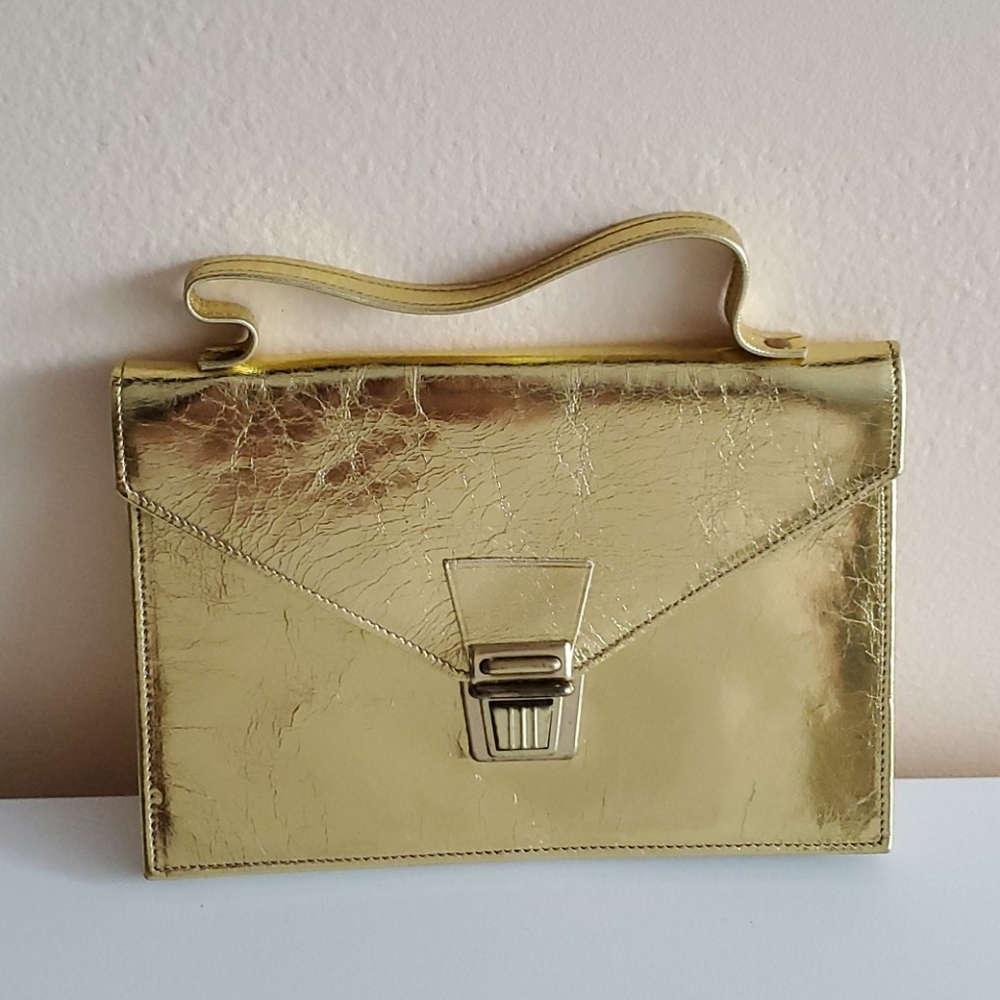 La Bagagerie Gold Leather Mini Bag for belt France